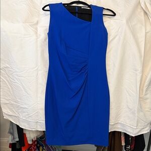 Calvin Klein Collection One Shoulder Royal Blue Dress
